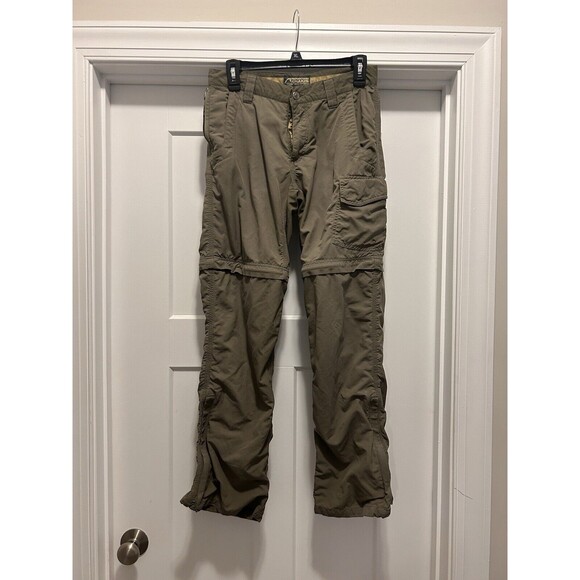 Mountain Khakis Pants Men 30x32 Olive Green Convertible Zip Off Straight Hiking - Picture 1 of 10